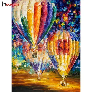 

HUACAN 3D Mosaic Diamond Painting Hot air balloon Cross Stitch Diamond Embroidery Cartoon Full New Arrival Decoration Home DIY