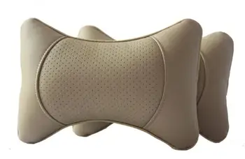 

2PCS Hot Artificial Leather Car Headrest Soft Pillow for Neck Auto Safety Seat Automobiles Interior Neck Pillow Accessories