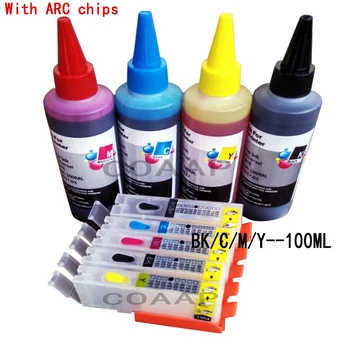 

Refillable Canon Cartridge PGI 650XL CLI 651XL for Pixma MG5460 MX726 MX926 ix6860 + 400ml Dye inks
