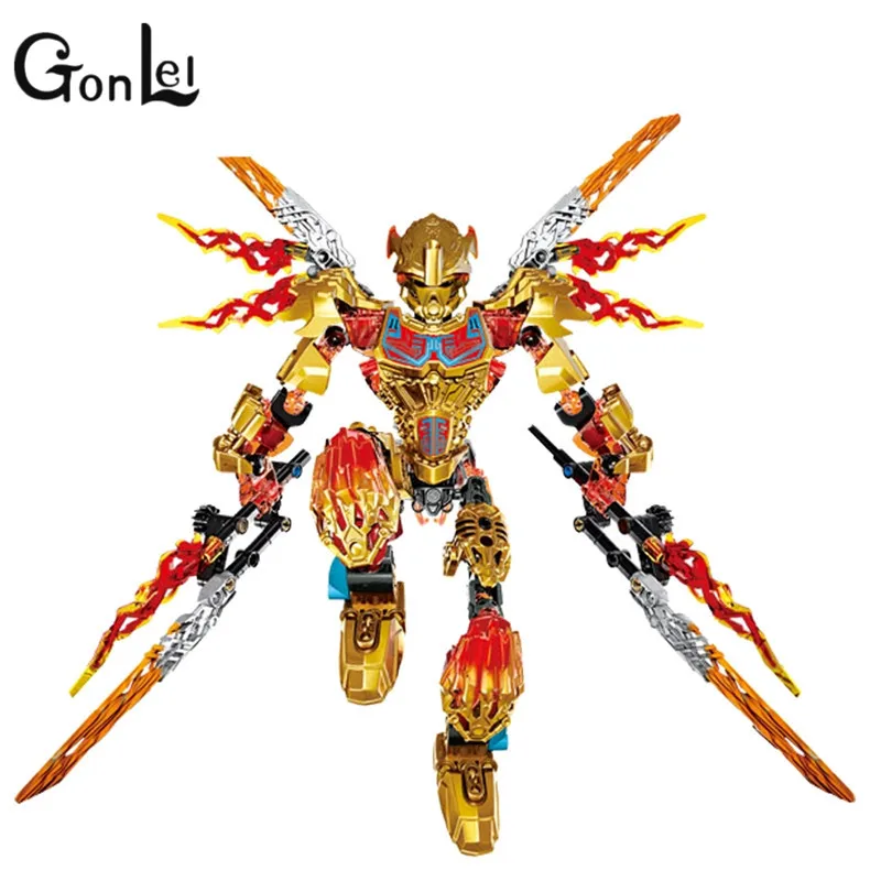 GonLeI BIONICLE 209pcs Tahu Ikir action figures 612-4 Building Block toys Compatible legoingly BIONICLE Gift