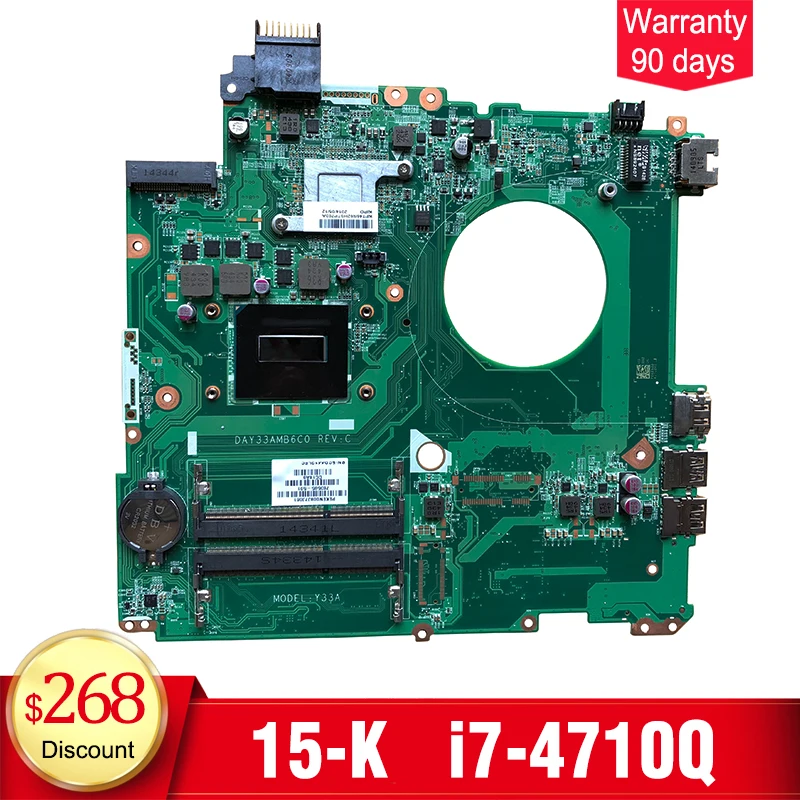YTAI for HP Envy 15 K laptop motherboard 763585 501 with
