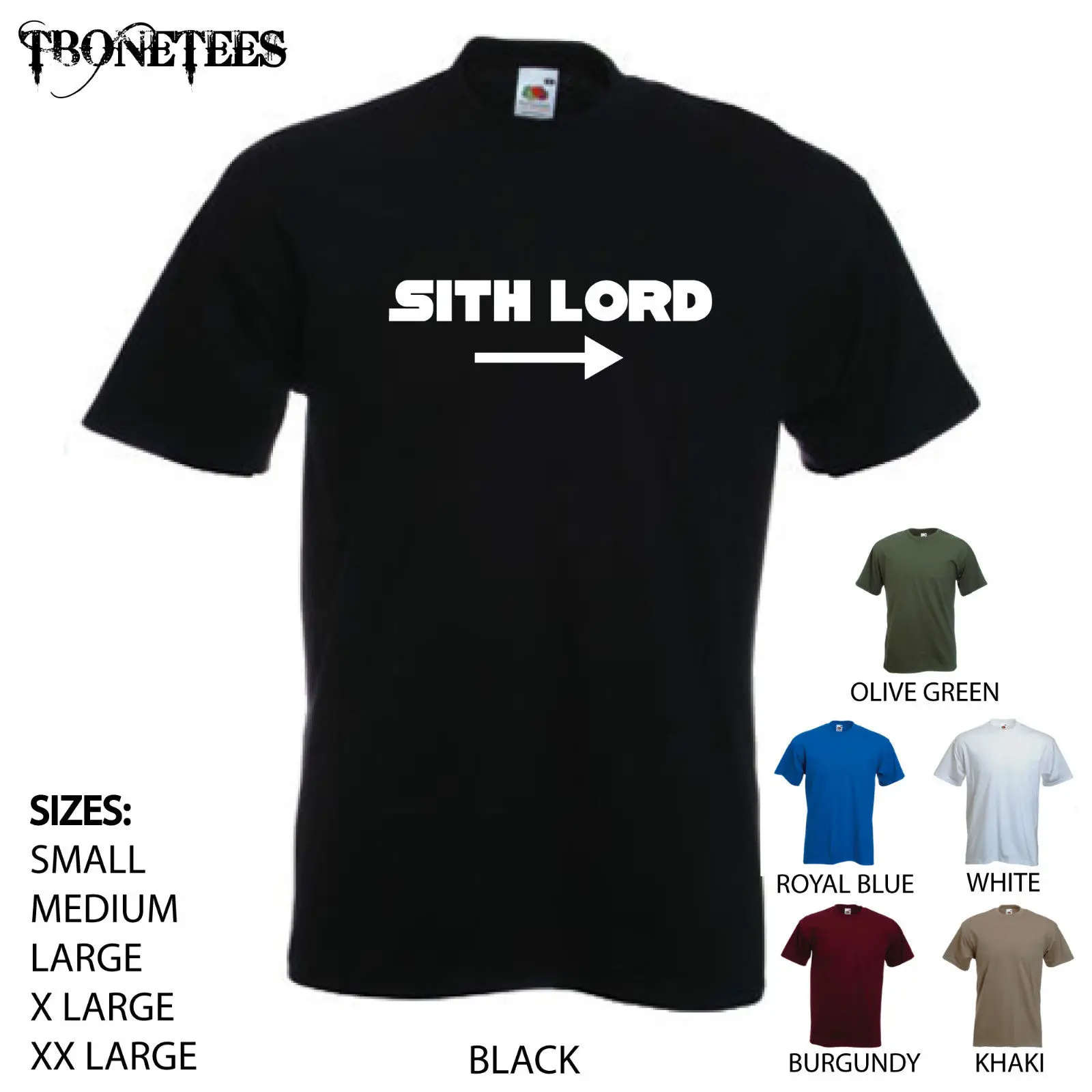 

'SITH LORD' Darth Sidious Darth Vader Funny Star Wars mens T-shirt Free shipping