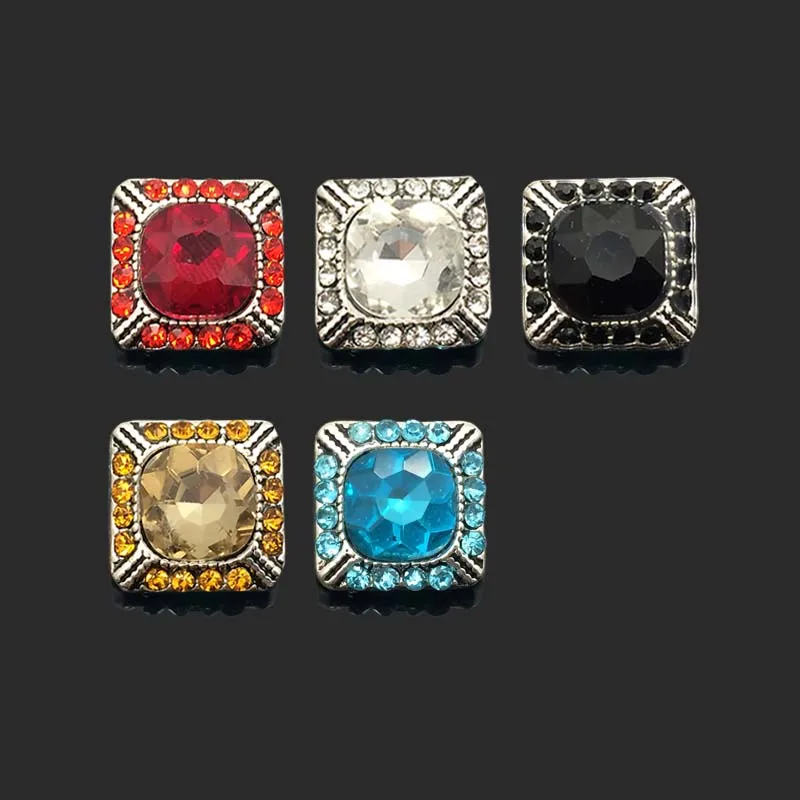 

Wholesale Interchangeable Flower 024 Rhinestones Metal Snap Buttons Fit 12mm Snap button bracelets Earrings necklace For women