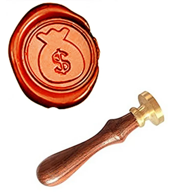 

MDLG Vintage A Bag Of Dollar Custom Picture Logo Luxury Wax Seal Sealing Stamp