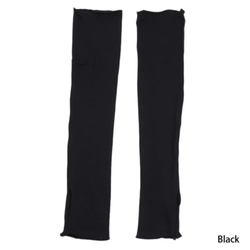 black 1 пара, стиль, белые и черные рукава для рук, для бега, велоспорта, для работы на открытом воздухе, рукава для защиты от солнца, чехол для рук - Цвет: black