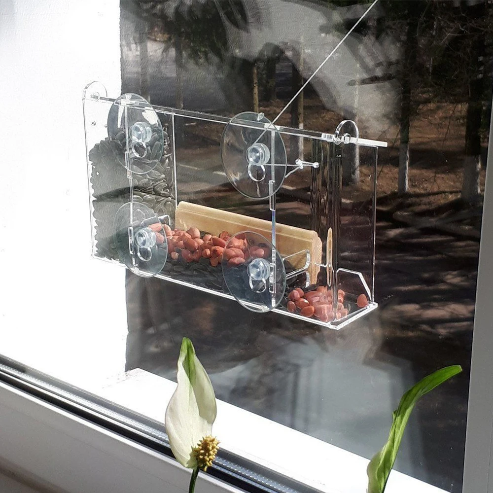 

Window Bird Feeder Clear Acrylic Guaranteed For All Weather Squirrel Resistant See Cardinals Great Gift Idea Cats