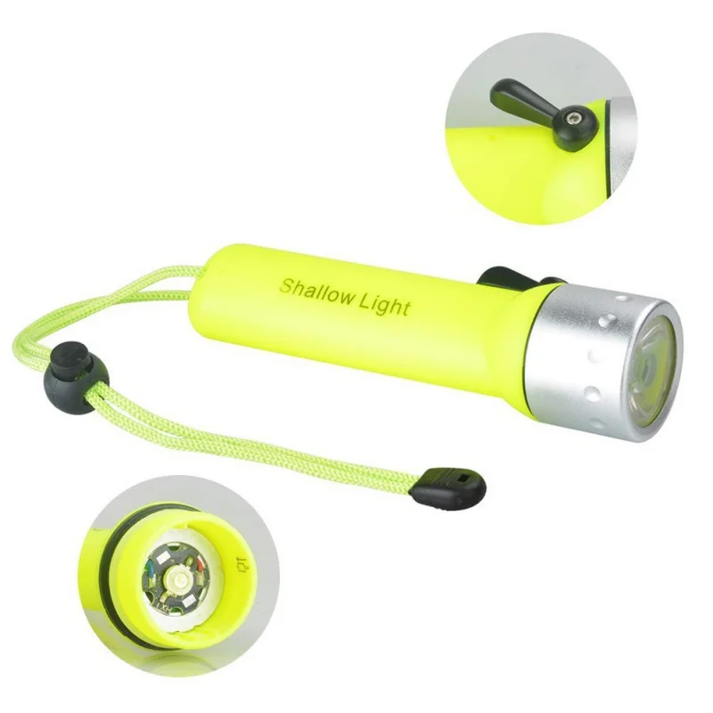

LED Waterproof Underwater Diving Light Safety Lights Outdoor Tools Single Mode ON/OFF By AA Battery Diving Swim Accessories