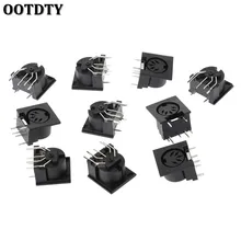 OOTDTY 10 шт./партия PCB Панель крепление гнездовой разъем DIN5 DIN 5-контактный разъем DS-5-01 миди