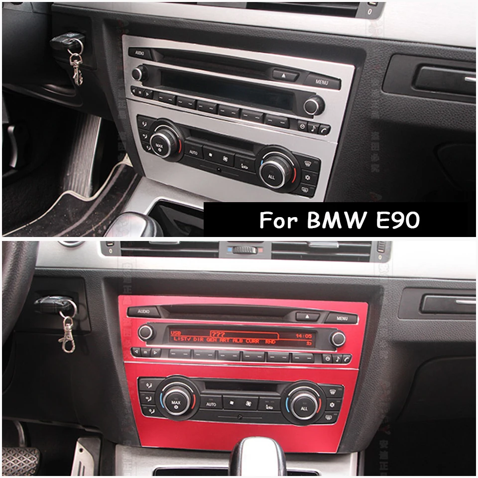 Для bmw e90 e92 e93 внутренняя отделка алюминиевый сплав кондиционер CD панель управления украшение автомобиля Стайлинг 3 серии Аксессуары