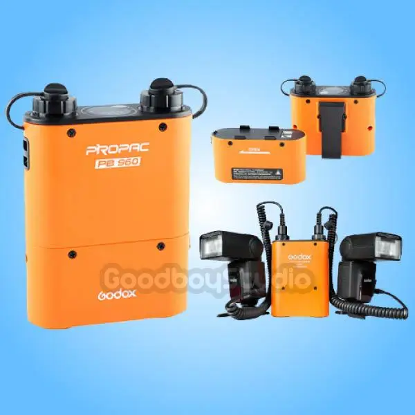 

Godox PB960 Orange Dual Output Flash Power Battery Pack for Canon 580EX II 5D Mark III