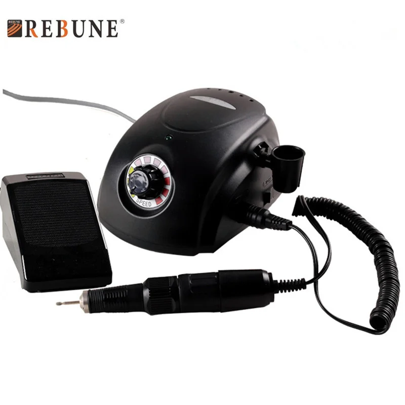 

REBUNE Pro Electronic Nail Drill 65W Machine Set 35000RPM 110- 220V Latest Graver Quality Pro Nail Polisher DHL Free Shipping