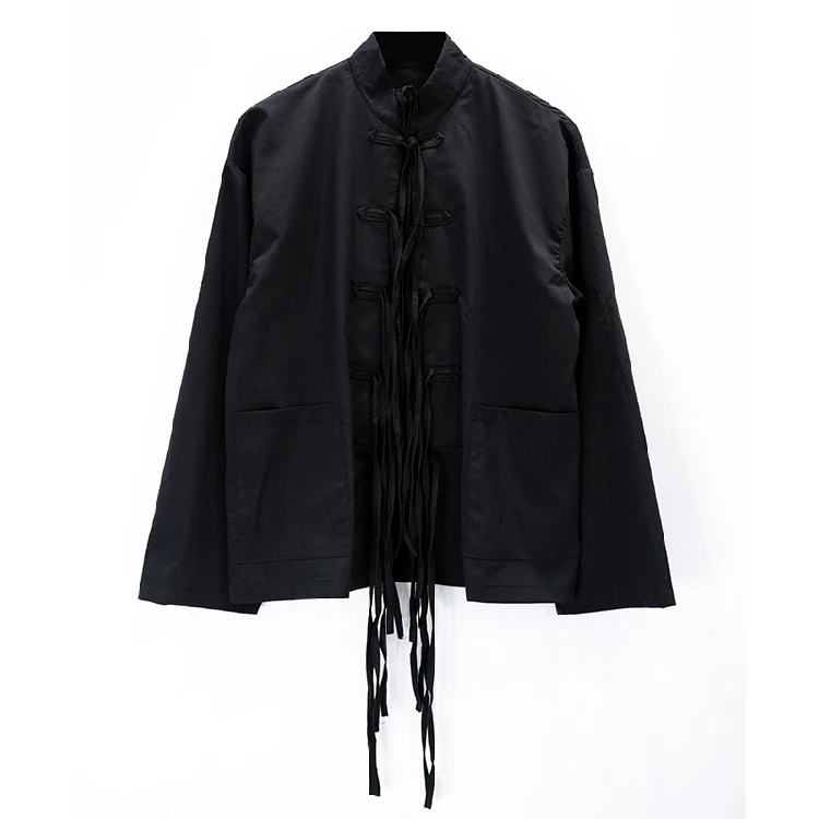 

S-5XL 2019 New Men's clothing Hair Stylist personality fashion model Retro stand collar Shirt plus size costumes