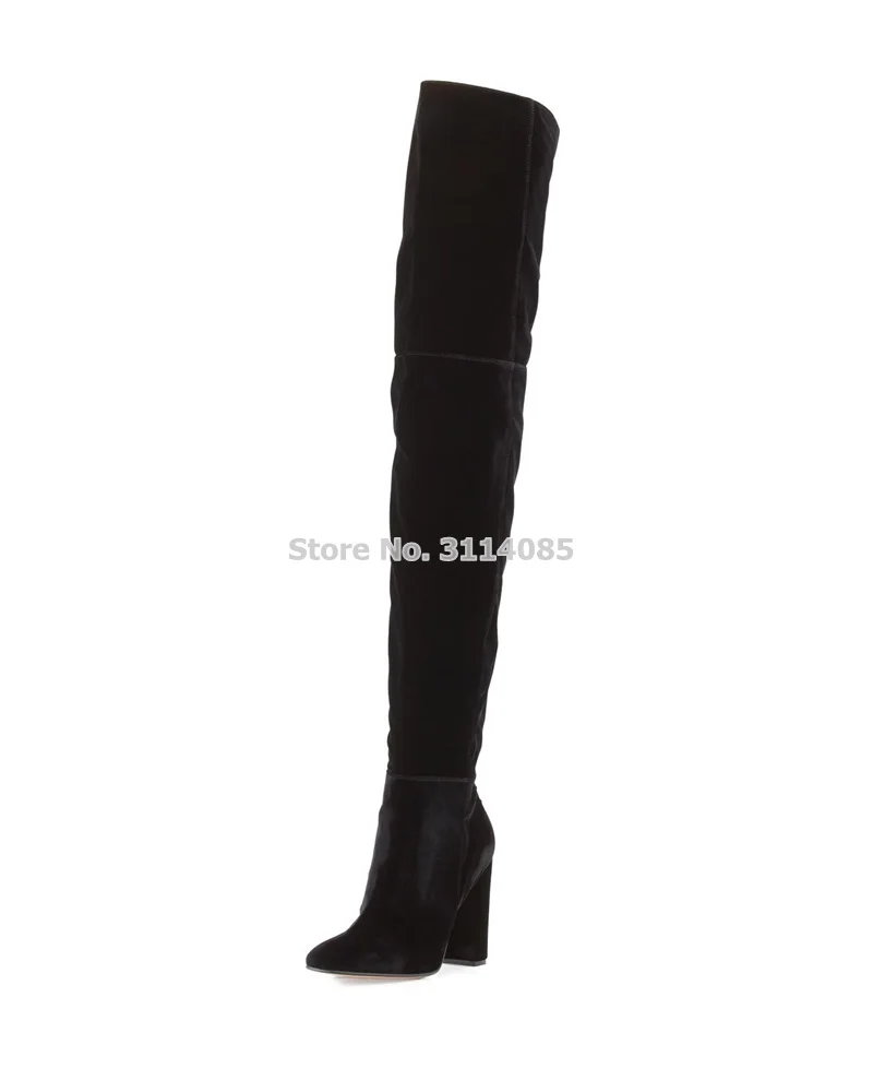 black tall boots no heel