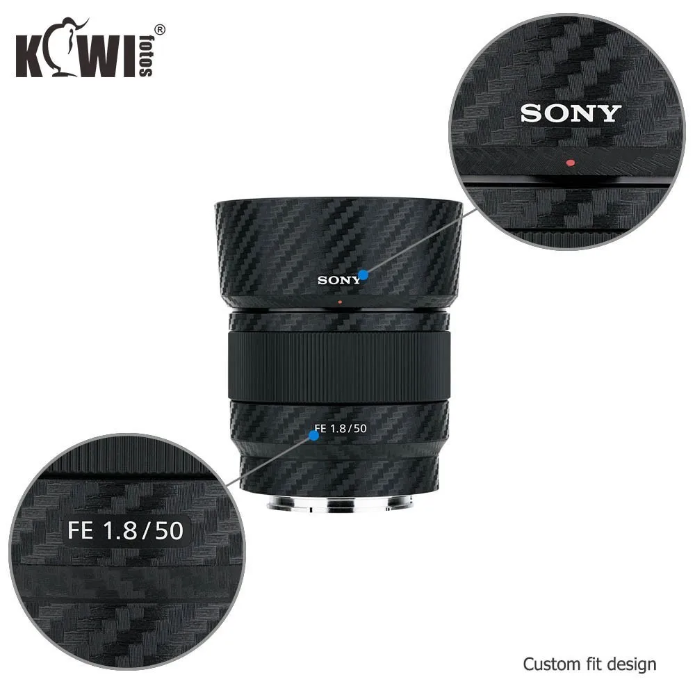 Anti-scratch Carbon Fiber Film For Sony Fe 50mm F1.8 (sel50f18f 