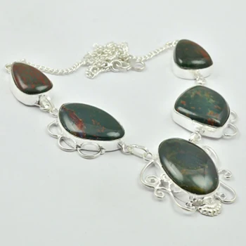 

Crystals Necklace Silver Overlay over Copper, 52cm , N2866