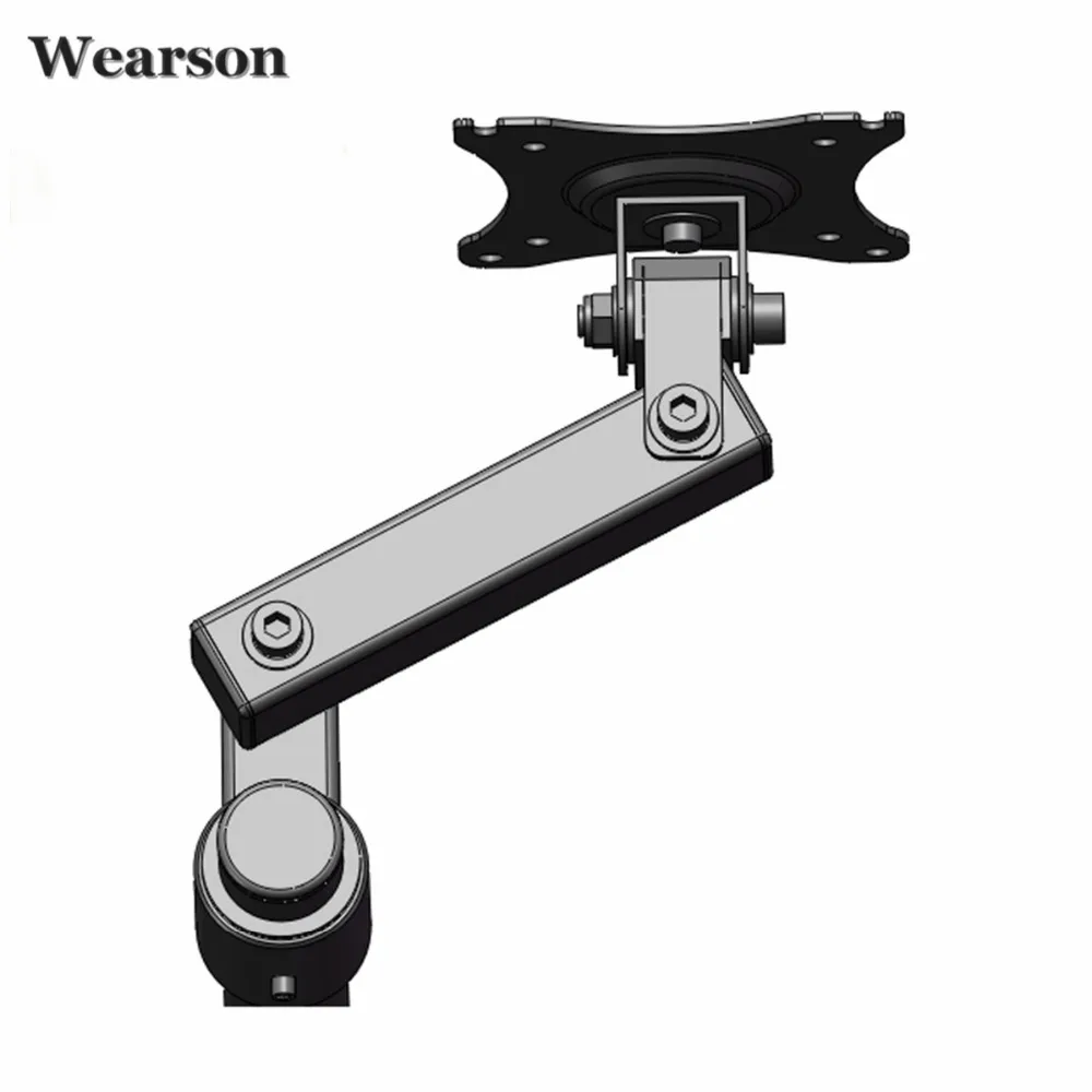 Wearson Single LCD Monitor Desk Mount Stand Height Adjustable Tilt 360 Swivel Thickened Steel VESA 75x75,100x100mm Fits 22,23,24,27,30,32 inch Monitor  (1)