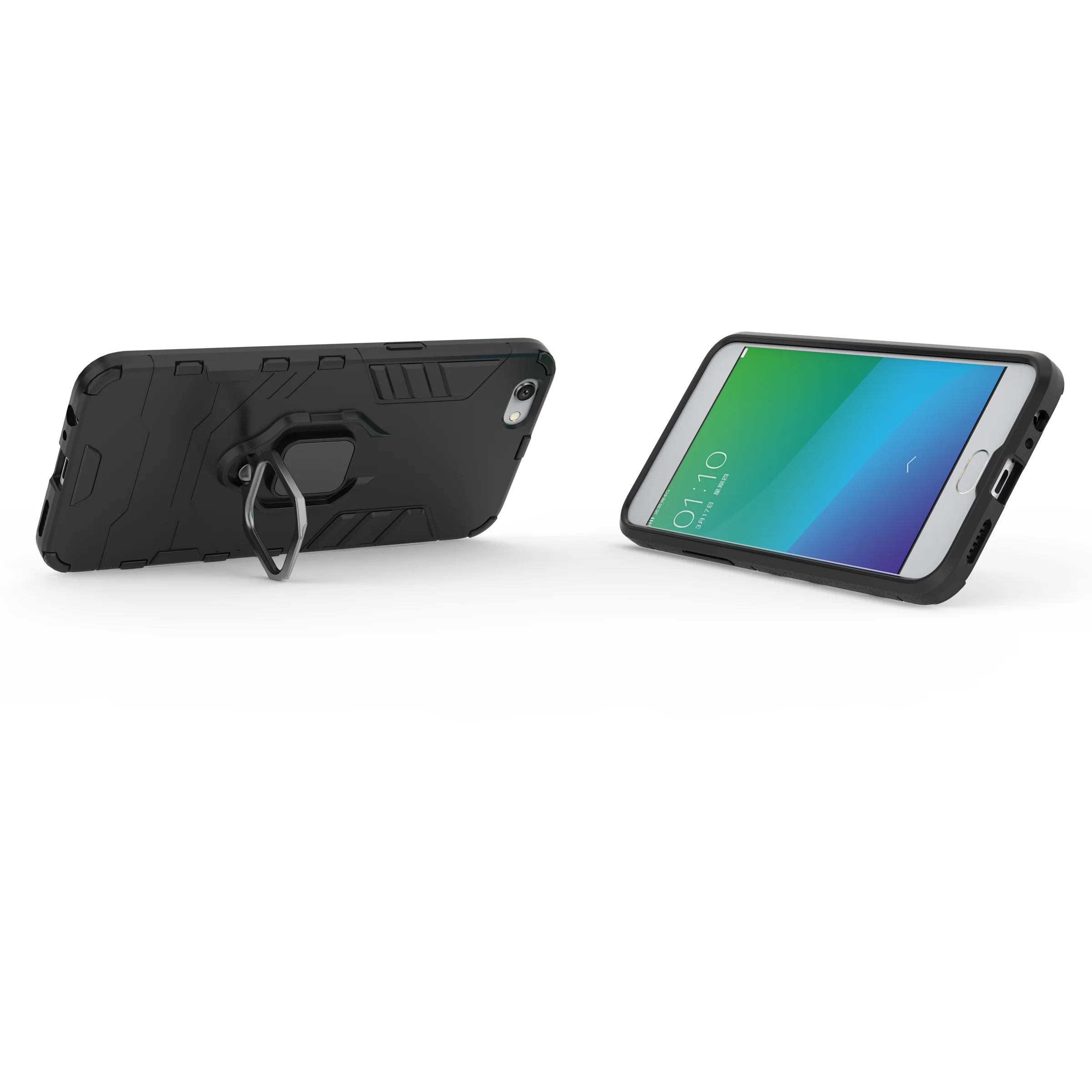 Чехол WolfRule OPPO R9S из ТПУ Жесткий ПК чехол с кольцом держателем Магнитный защитный