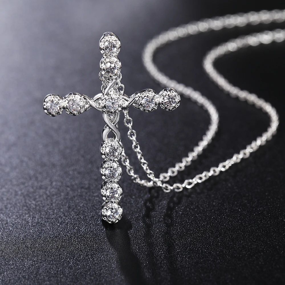 Lujo Collar Elegante Para Mujer Chapado En Plata