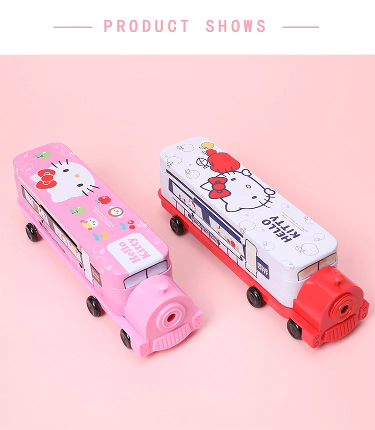 Пенал для карандашей Hello kitty в форме поезда Пенал школьный поставщик многослойный пенал для детей