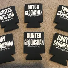 Изготовленные на заказ свадебные коллекторы жениха пивоваренные охладители для напитков, отец жениха groomsmen предложение подарки держатели банок с пивом