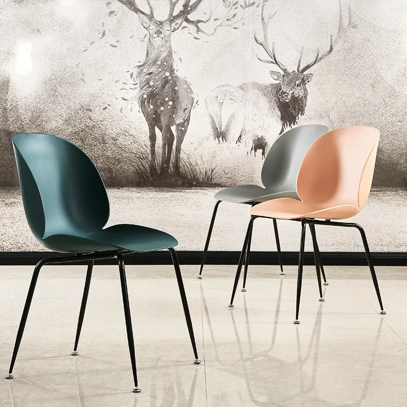 

27%Nordic Dining Chair Home Back Creative cafe chair Designer Chair Creative Leisure Computer Chair