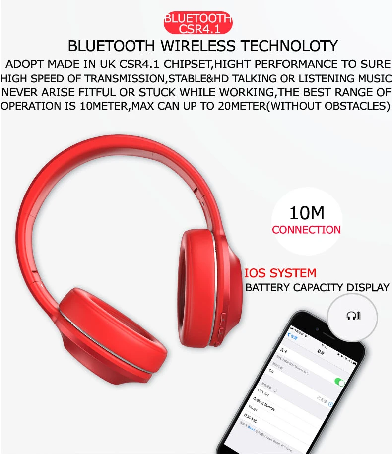 Bingle Q5 легкий вес hi-fi звук за ухо Шум шумоподавлением Bluetooth наушники проводные и Беспроводной наушники с микрофоном