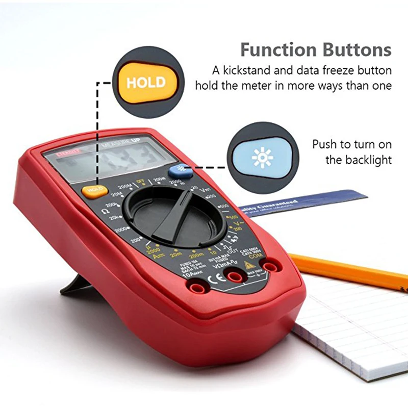 KALAIDUN Digital Multimeter Volt Current Ohm Voltage Meter Ammeter Multimeters With Diode Continuity Tester Measuring Instrument3.