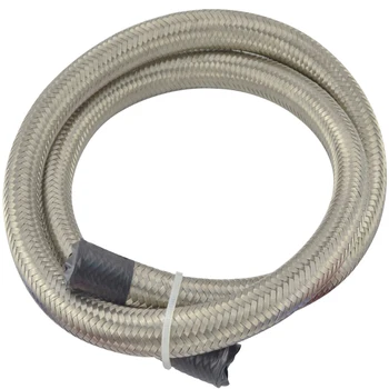 

1m Pipe AN8 Stainless Steel Oil Hose End Fuel Hose Double Braided Fuel Line Universal Car Turbo Oil Cooler Hose End Adapter Pipe
