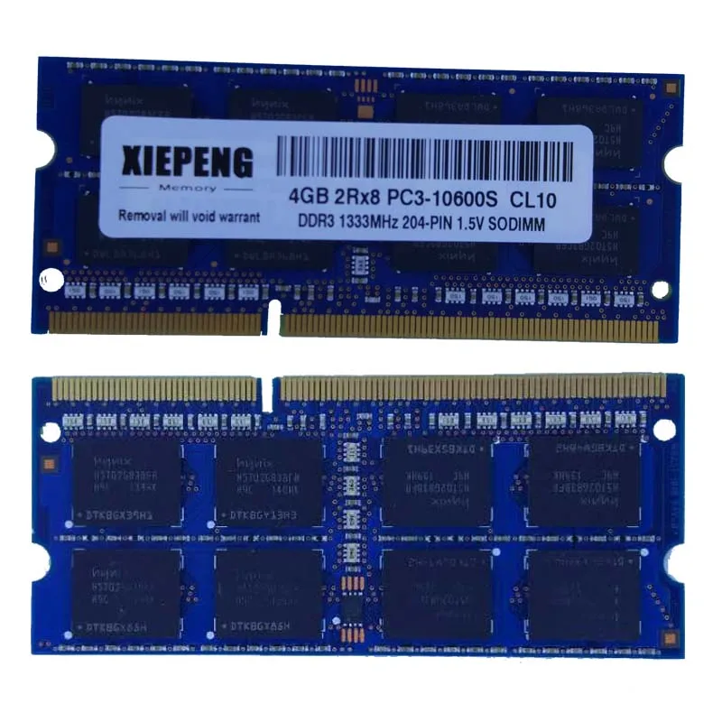 Память ноутбука DDR3 4G 1333 МГц pc3 10600 Оперативная память 8 ГБ 2Rx8 PC3-10600S для DELL N4010 N4020 N4110 N4120 N4030 N4050 17R Тетрадь SODIMM