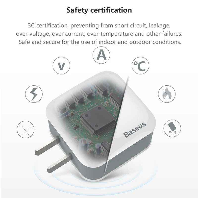 Baseus Dual USB зарядное устройство для iPhone samsung путешествия 2.4A настенное USB зарядное устройство адаптер зарядное устройство для мобильного телефона для Smartphoner US EU вилка