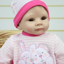 55 см 22 дюйма Reborn Baby Dolls силиконовые виниловые куклы ручной работы реалистичные симпатичный детский подарок Рождество год подарок на день рождения