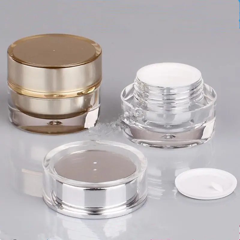 Acrylic Conical Cosmetic Empty Jar Pot Eyeshadow Makeup Face Cream