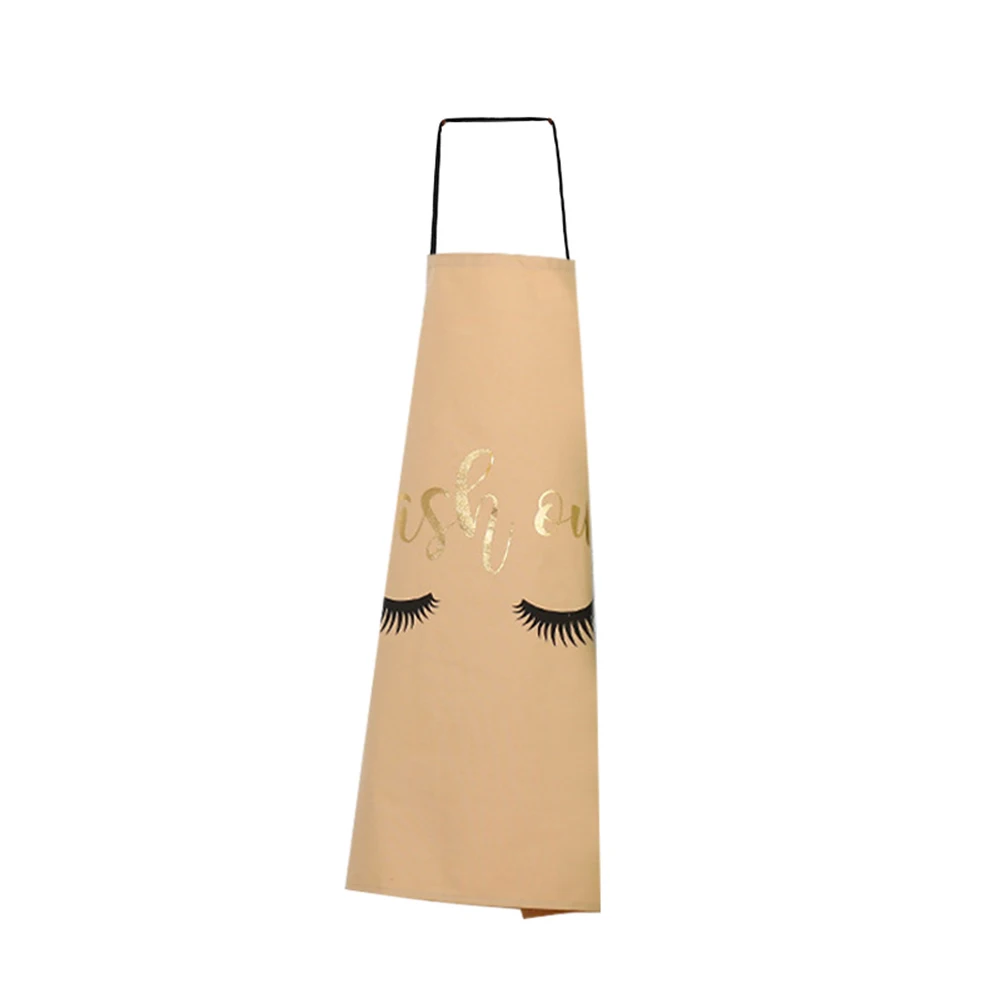 Бронзирующий прекрасный бытовой кухонный хлопковый Фартук для приготовления ресниц узор поварская одежда Прямая Горячая - Цвет: Khaki