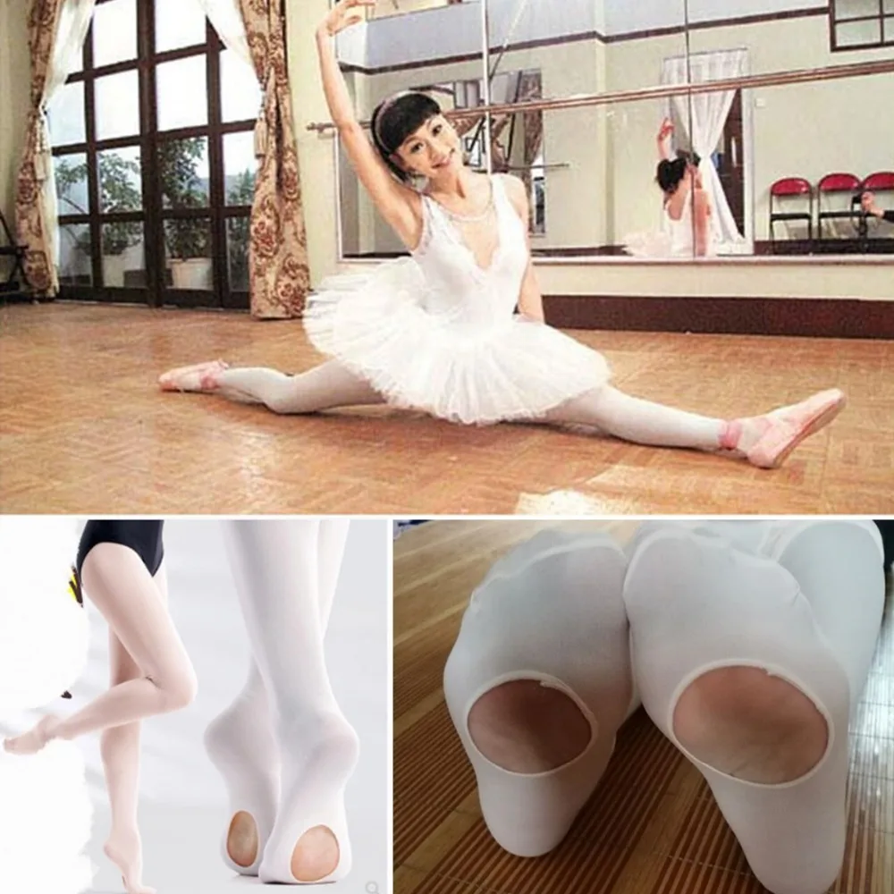 Women Convertible Dance Tights Stocking Girls Footed Sock Ballet Pantyhose Flow. 