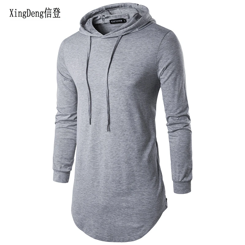 XingDeng Men's Autumn long sleeve Punk shirts Europe Street Hoodie fashion men hip hop hooded stree