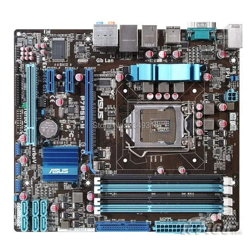 

For Asus P7P55-M Desktop Motherboard P55 Socket LGA 1156 i3 i5 i7 DDR3 16G Original Used Mainboard