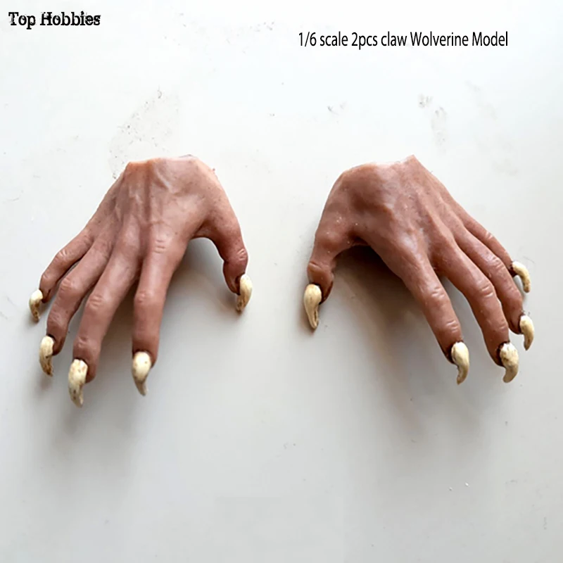 

1/6 scale Handtypes Saber-toothed Tiger Claw Wolverine Victor Sabretooth Liev Schreiber Hand Toy Model F 12" Hottoys Body Figure