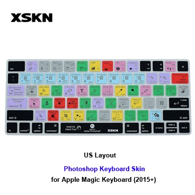 XSKN для клавиатуры Logic Pro X, для Apple iMac, волшебная клавиатура, логика, английские ярлыки, горячие клавиши, силиконовая смарт-наклейка - Цвет: US version PS