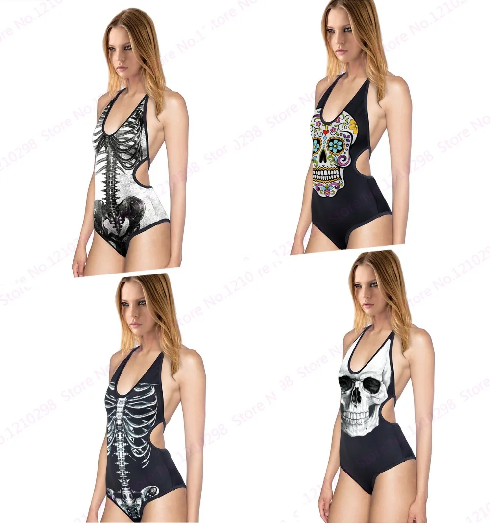 skull swimming costume