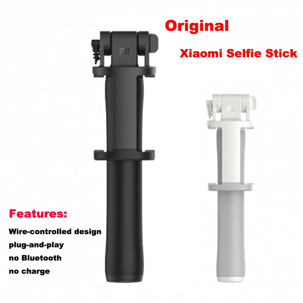 

100% Xiaomi selfie stick Monopod Shutter Holder Extendable Handheld Wired Selfie Stick Shutter for IOS Android Mobile Phone
