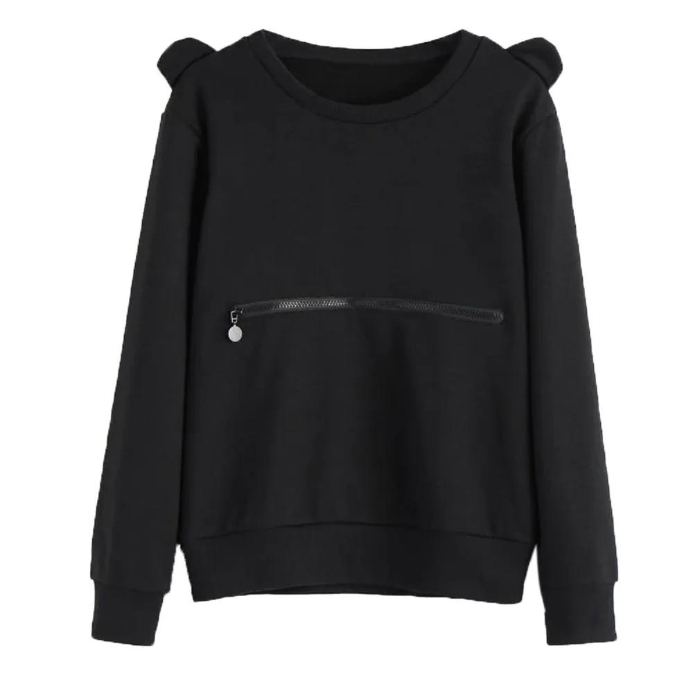 round neck long sleeve sweatshirt
