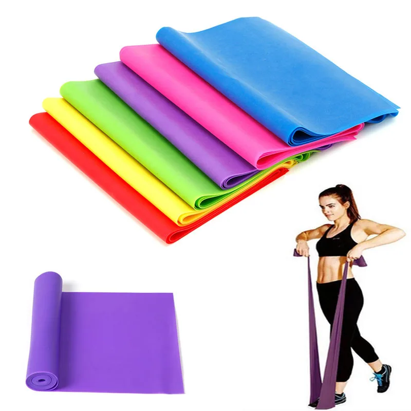 

HOT SALE 1.2M Elastic Yoga Pilates Rubber Stretch Exercise Band Arm Leg Back Fitness High Quality Drop Shipping Support