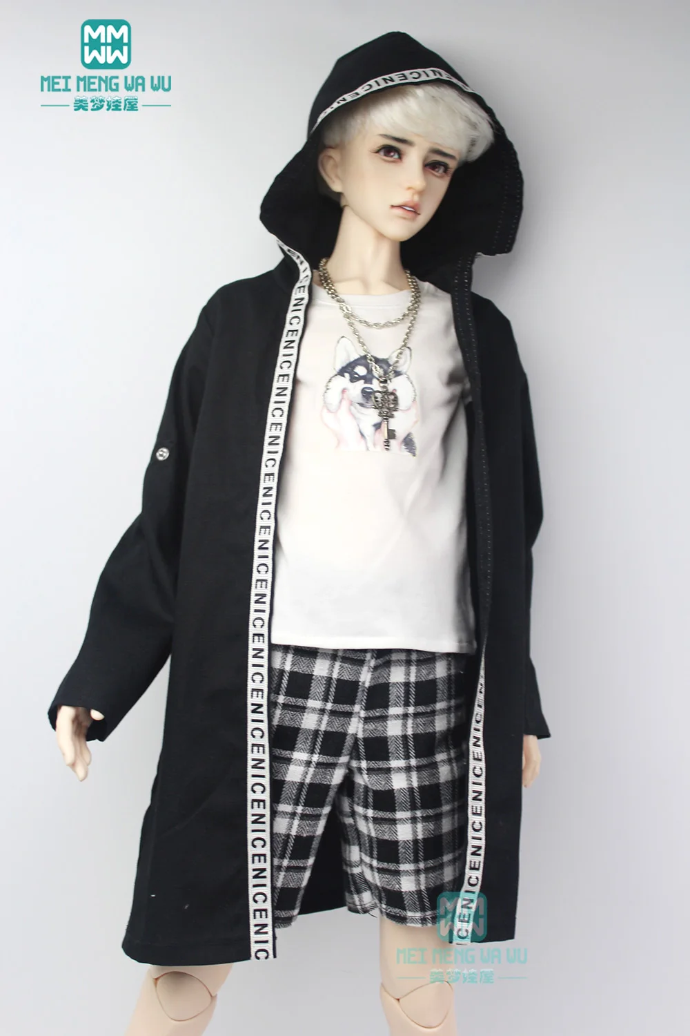 Doll Clothes Accessories For 68-75cm BJD doll Fashion Letters Coats Vests Shorts