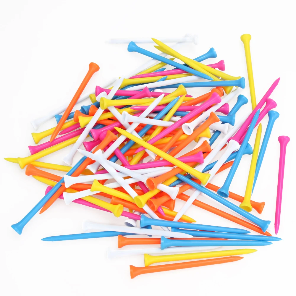 100 шт. пластиковые подставки для мячей гольфа мм|plastic golf tees|golf teescolored tees |