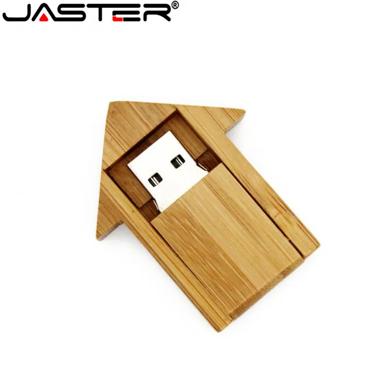 JASTER Пользовательские DIY логотип картинка. Текст деревянный дом шаблон USB 2 0 флэш