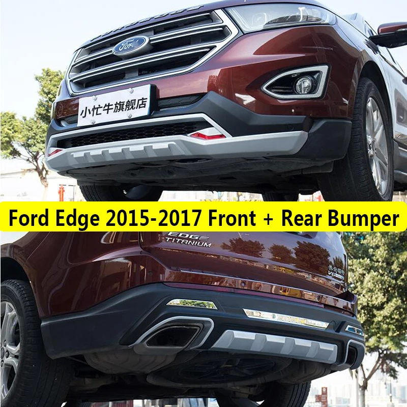 Fit For Ford Edge 2015 2017 Front + Rear Bumper Diffuser Bumpers Lip