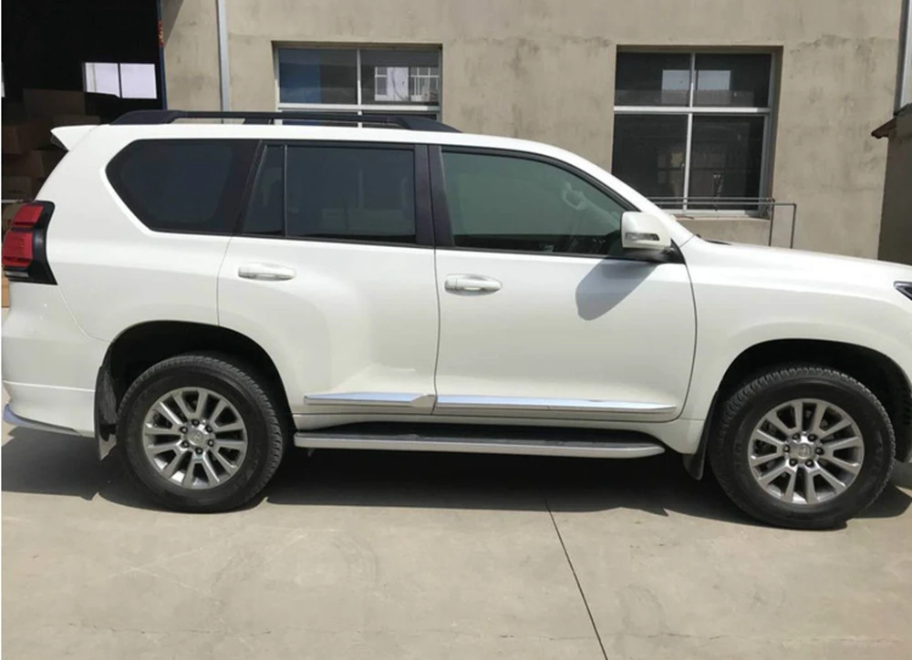 MONTFORD подходит для Toyota Land Cruiser Prado FJ150 FJ 150 ABS Chrome Боковая дверь средства ухода за кожей под давлением крышка планки 4 шт./компл. автомобильные аксессуары