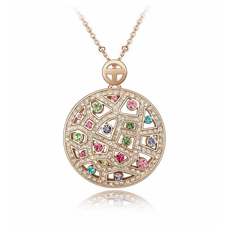 

Labekaka New Arrival Fashion Jewelry Party Necklace Women Gift Round Pendants embellished with Crystal from Swarovski