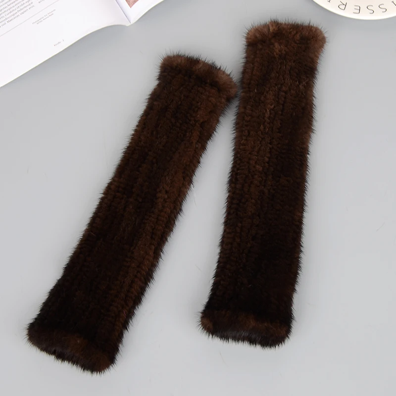 MIARA.L wholesales mink furs furs hand knitting dew finger half finger thickens warm winter to protect the long glove free shipp