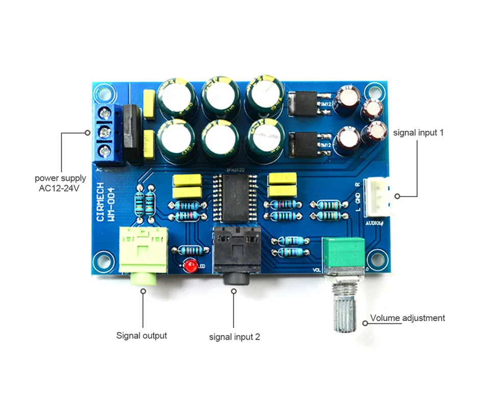 TPA6120 Headphone Amplifier Board HIFI TPA6120A2 Enthusiast Headphones AMP Amplificador Zero Noise Diy kit Finished board